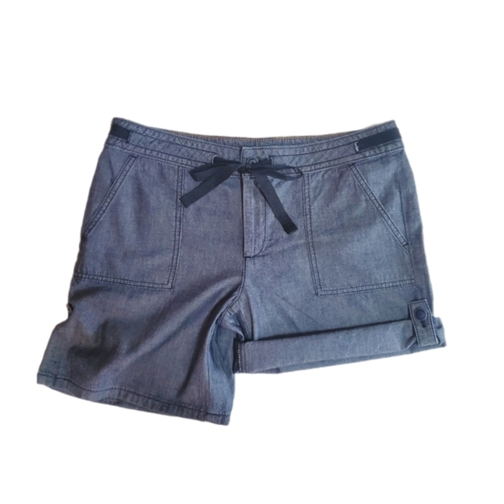 TOMMY HILFIGER Convertible Bermuda Shorts 100% Cotton Drawstring Waist Sz 8 EUC